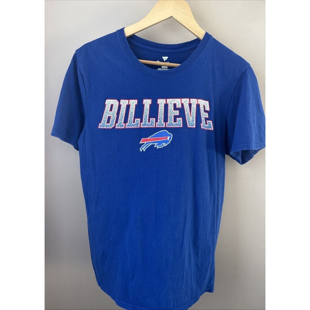 Fanatics Buffalo Bills “Billieve” Shirt Women’s M Blue NFL Short Sleeve Tee